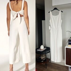 BNWT Wilfred Écoulement V Light Birch Jumpsuit Formal Wedding Elegant Vacation